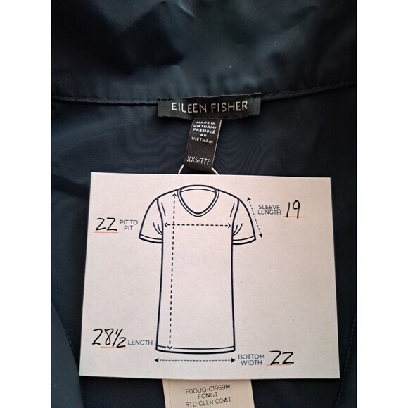 Eileen Fisher Womens Pullover Anorak Jacket Quarter 1/4 Zip Black Green Size XXS - Picture 5 of 9